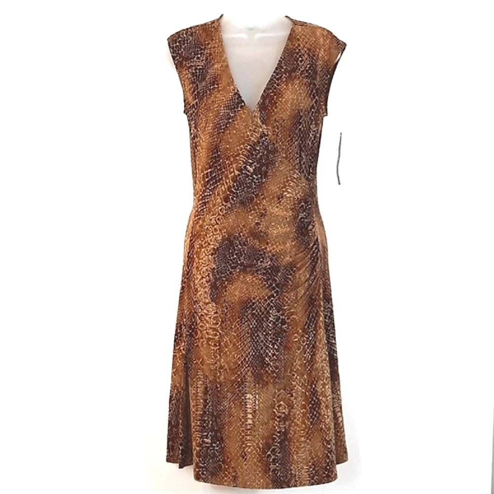 Ralph Lauren Brown Snake Skin Dress NWT 🆕️